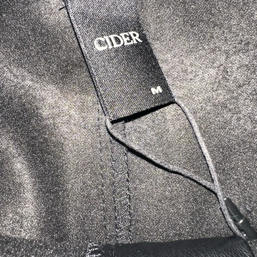 Cider Faux Leather Black Pants – Medium